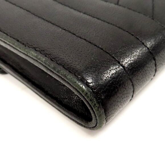 💎✨BEAUTIFUL✨💎Authentic SAINT LAURENT Long Wallet Leather Black - Picture 11 of 13